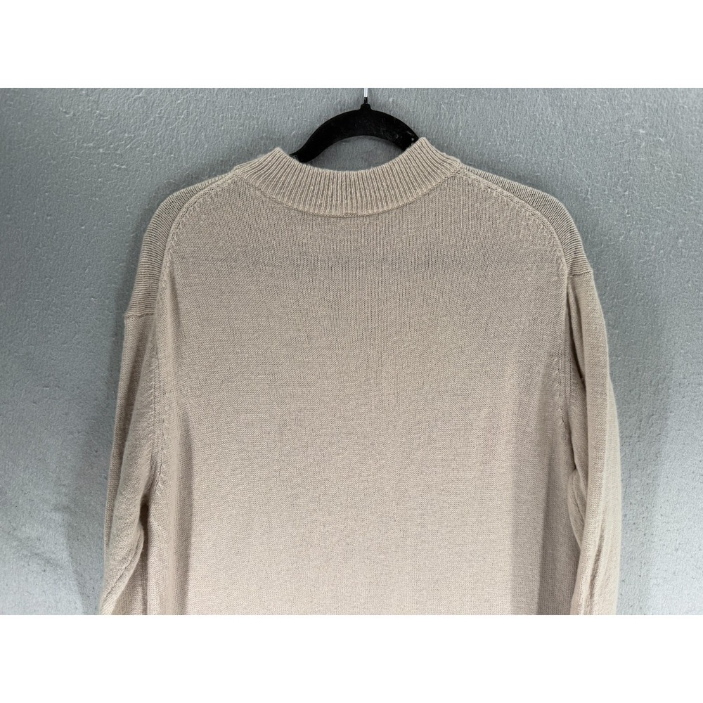 MUJI Wool Sweater Dress M Tan Granola Minimalist Quiet luxury Modest Capsule - Picture 6 of 15